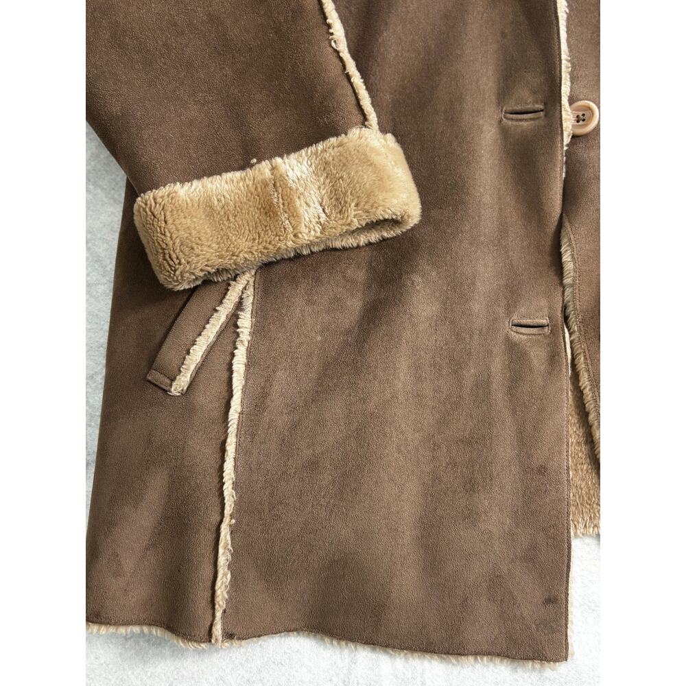 Vintage Shearling Caot with Fur Interior Size 16W or L - Picture 4 of 7